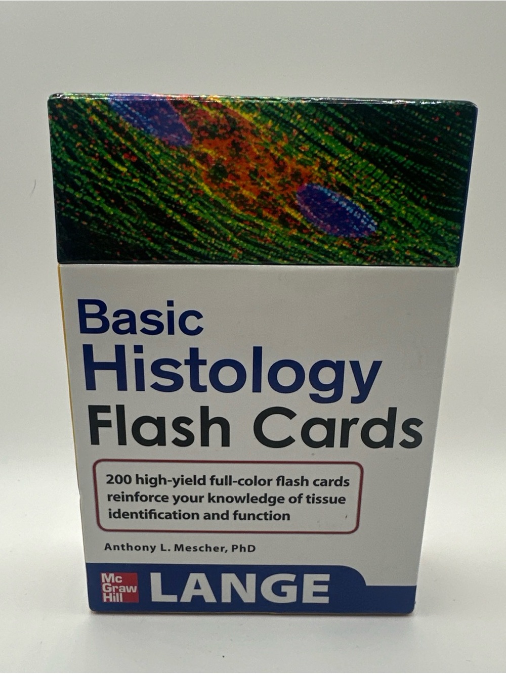 Lange Basic Histology Flash Cards - White with Multicolor Top